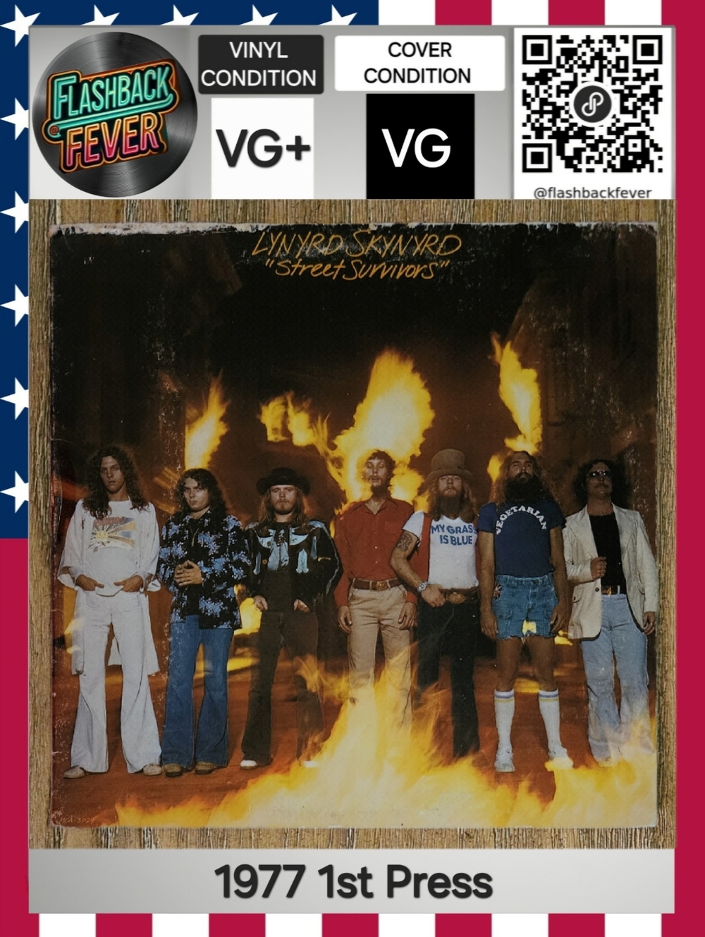 LYNYRD SKYNYRD•Street Survivors•Oct 17, 1977 US (#MCA-3029)•Gloversville Press